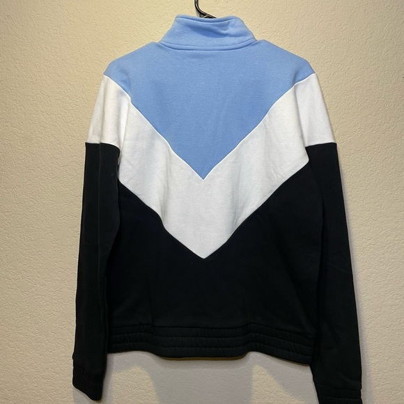 Fila Ladies' 1/4 Zip Pullover blue and white - Picture 4 of 5